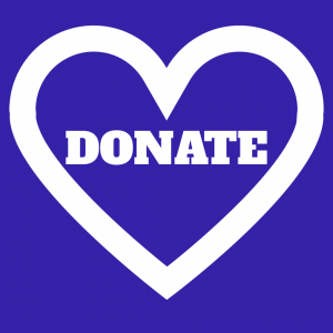 blue donate heart image