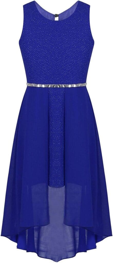 blue high waist princess christmas dress walk through dress