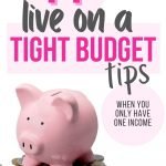 pink piggy bank pin for how to live on a tight budget