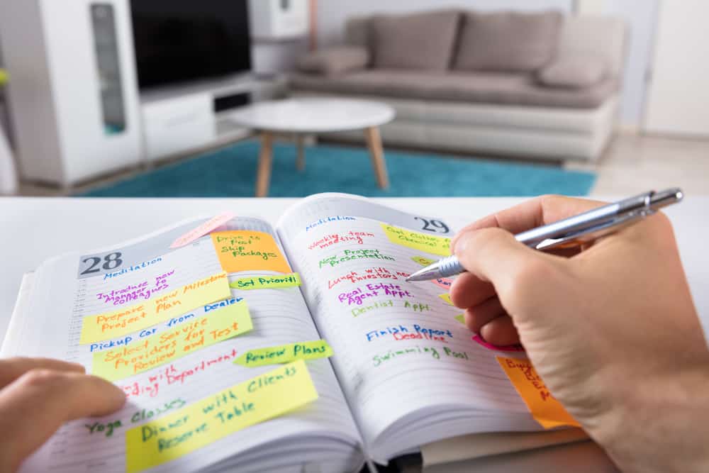 how to start organizing a messy  house using a planner