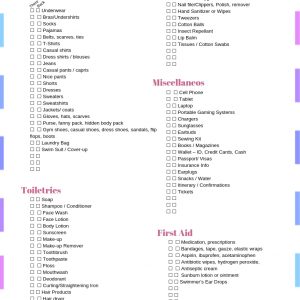 This Packing List with take the stress out of your next trip! #trip #vacation #travel #printable #checklist #packing