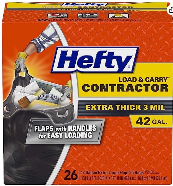 hefty contractor trash bags