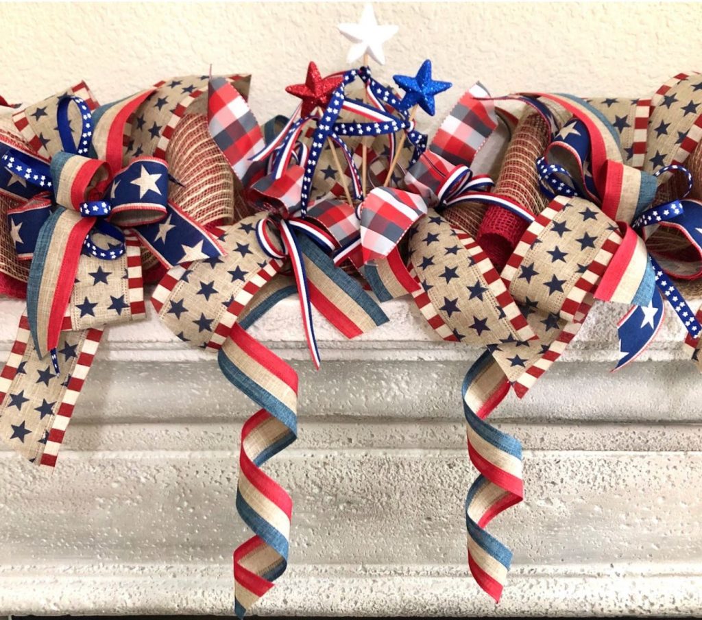 patriotic ribbon twirls etsy