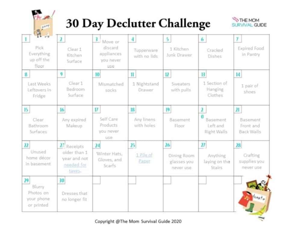 30 day declutter challenge 2022