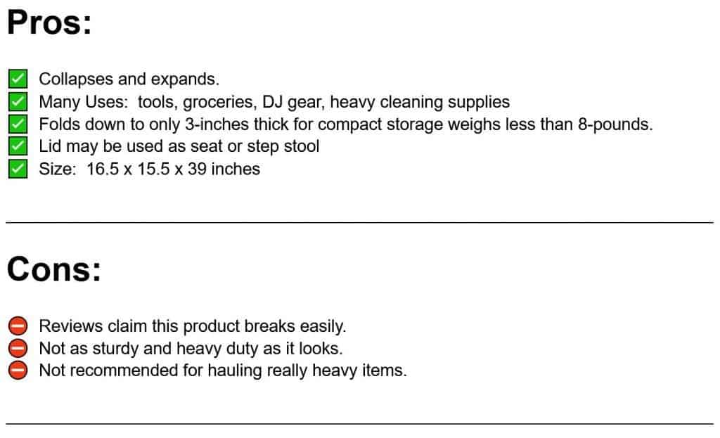 pros and cons list of cleaning caddy with wheels