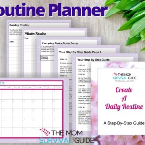 7 pages of create a routine guide workbook