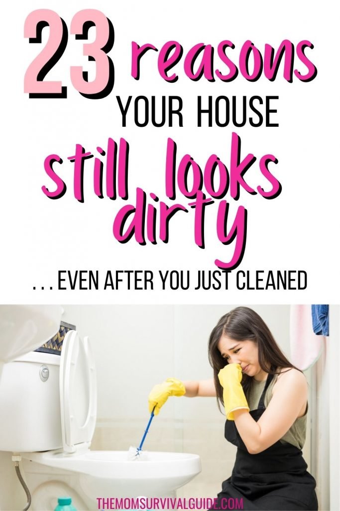 pin for 23 reasons your house still looks dirty with woman cleaning toilet