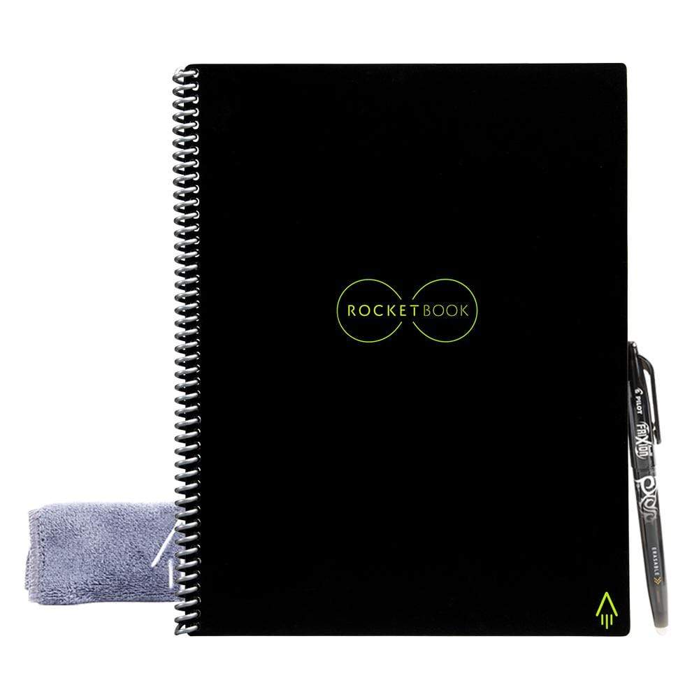 Rocketbook erasable notebook with pen and fabric eraser