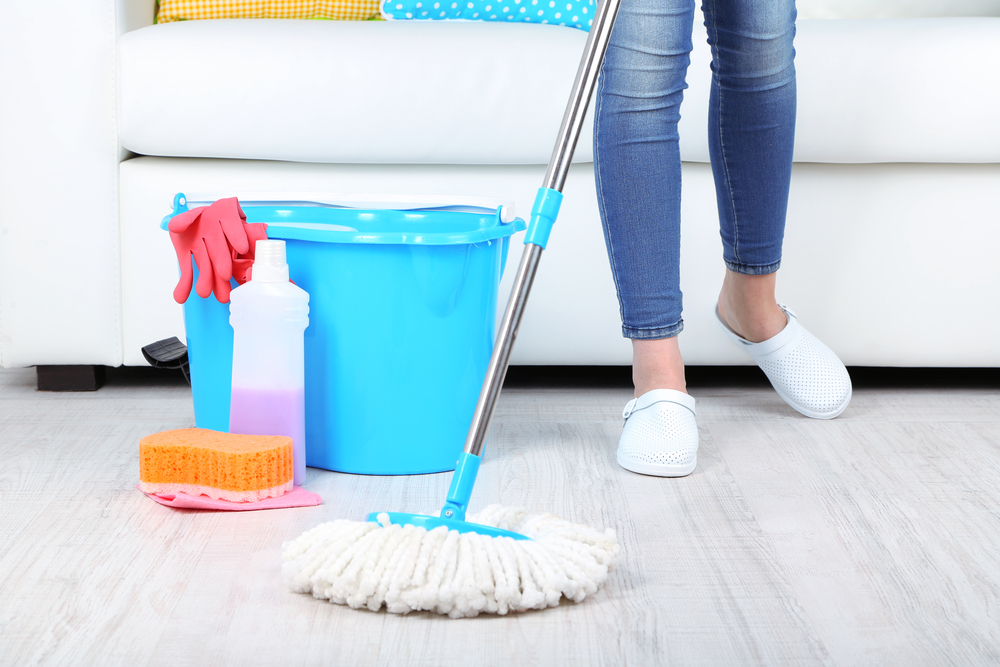 cleaning habits mopping the floor each night