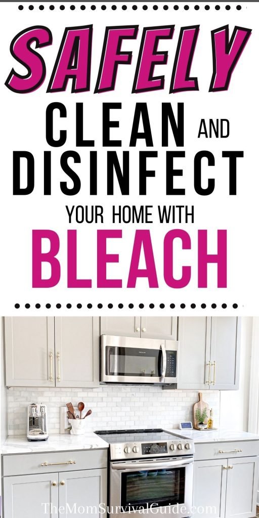 pin for how to clean and use bleach safely