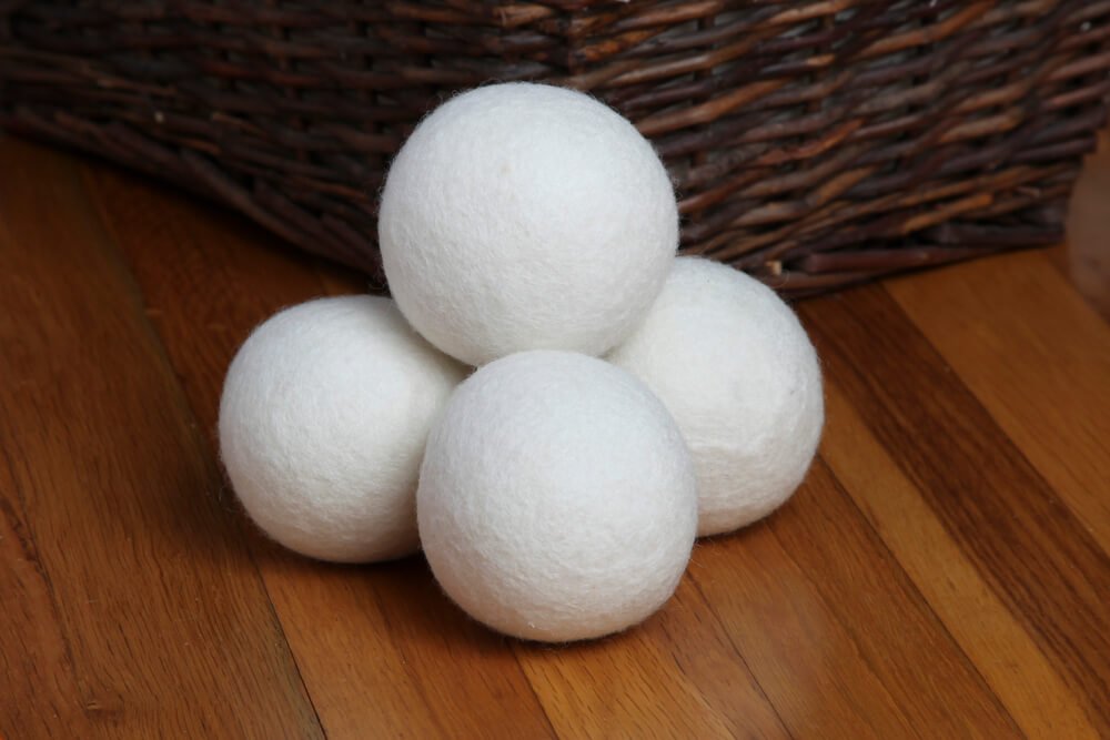 dryer balls stop static in the dryer white dryer balls next to basket