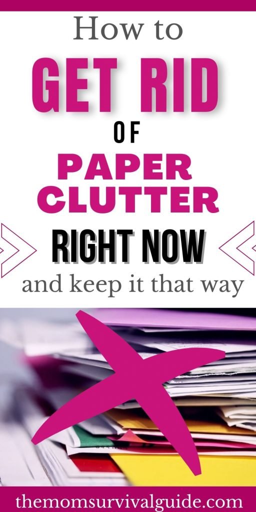 pin how to get rid of paper clutter right now and keep it that way