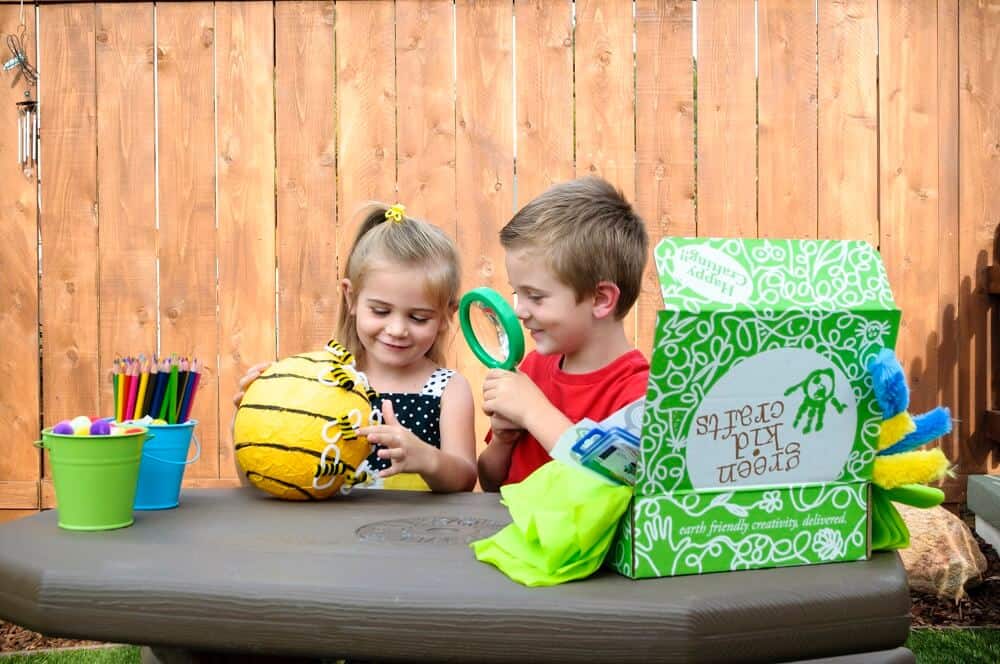 two kids playing with green kids crafts best science kits