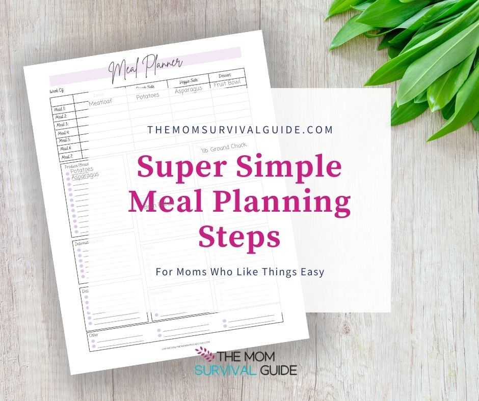 meal planning for moms printable feature image