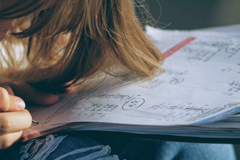 take school work off kitchen countertops to declutter your space