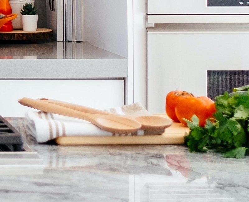 take cutting boards off kitchen countertops to declutter your space