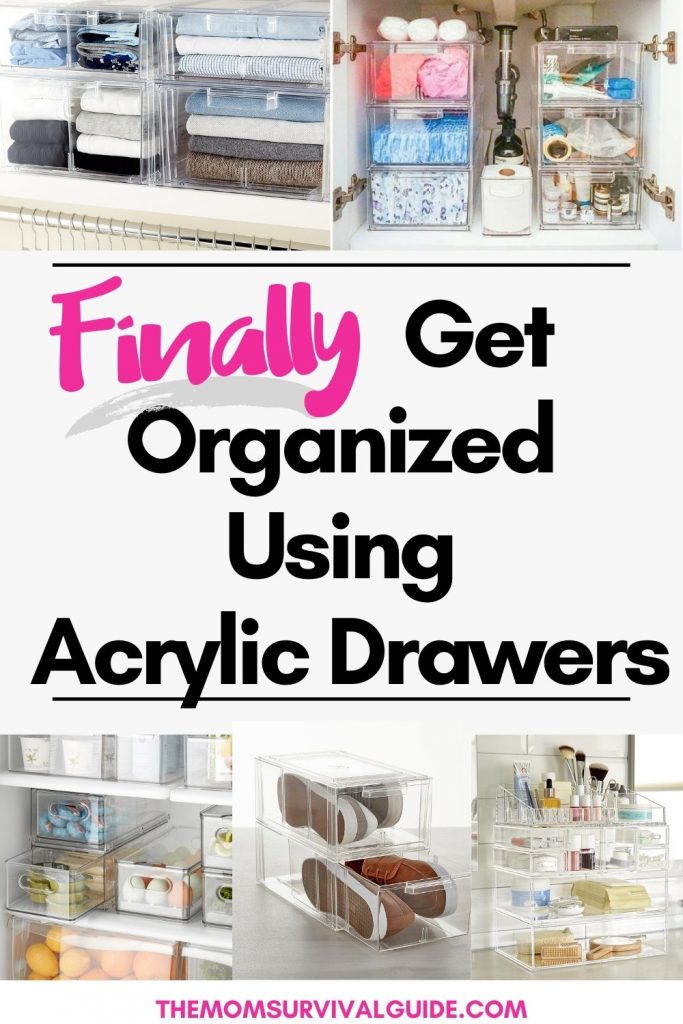 finally get organized using acrylic drawers pin