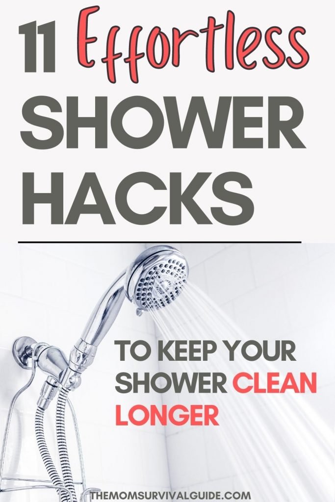 shower cleaning hacks pin