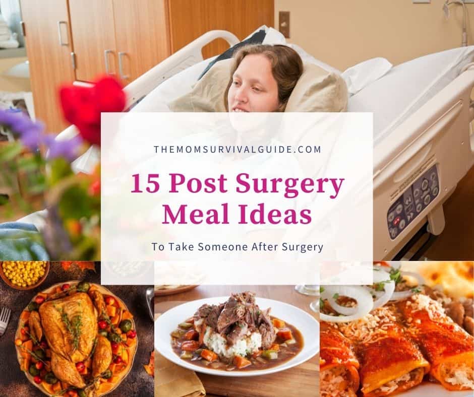 girl laying in hospital bed and three meals for post surgery meal ideas feature image