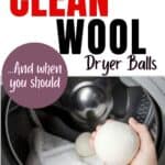 how to clean wool dryer balls by putting them in the washing machine pin