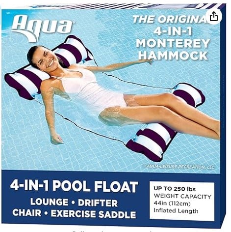 striped hammock pool float