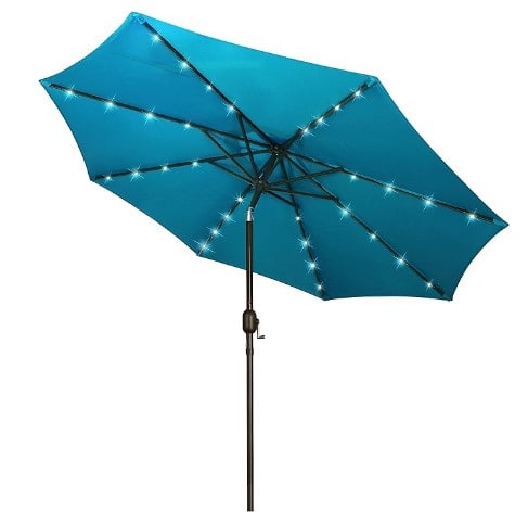 light up poolside umbrella